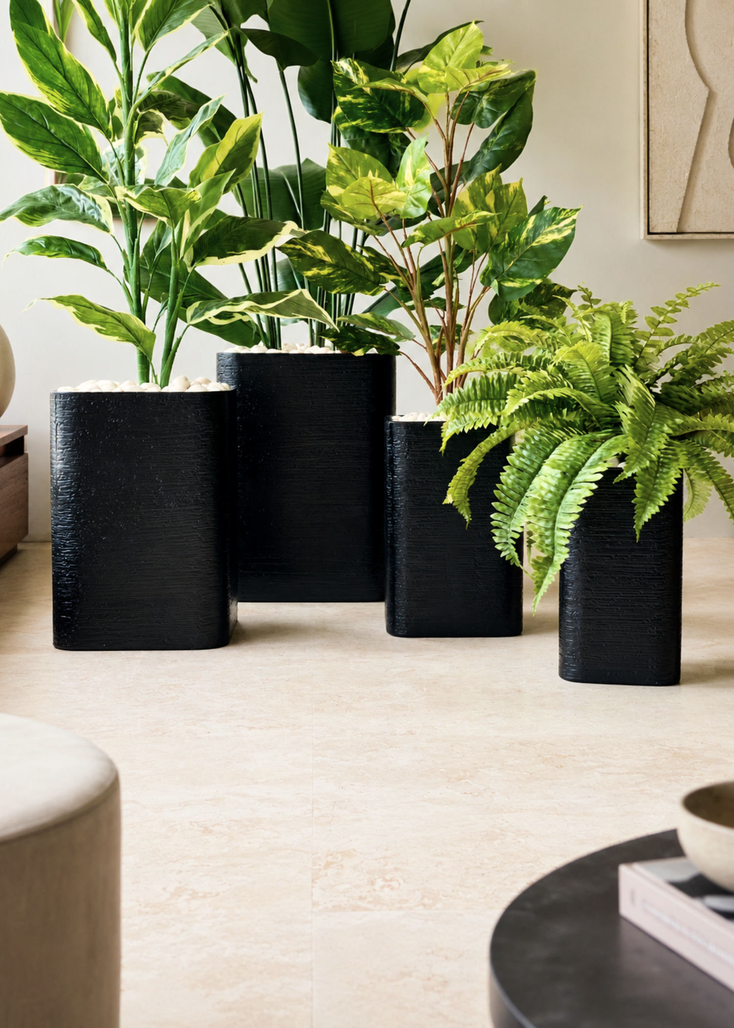 Hudson Square Planters - Black