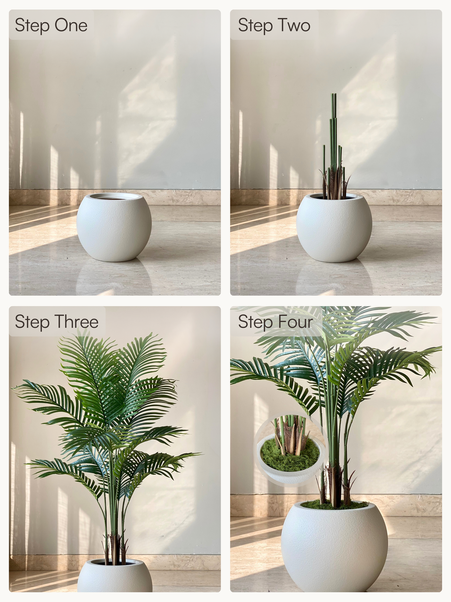 Artificial Areca Palm Plant + Pot - 4.5 Feet