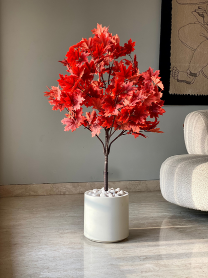 Artificial Ember Maple Plant - 4 Feet
