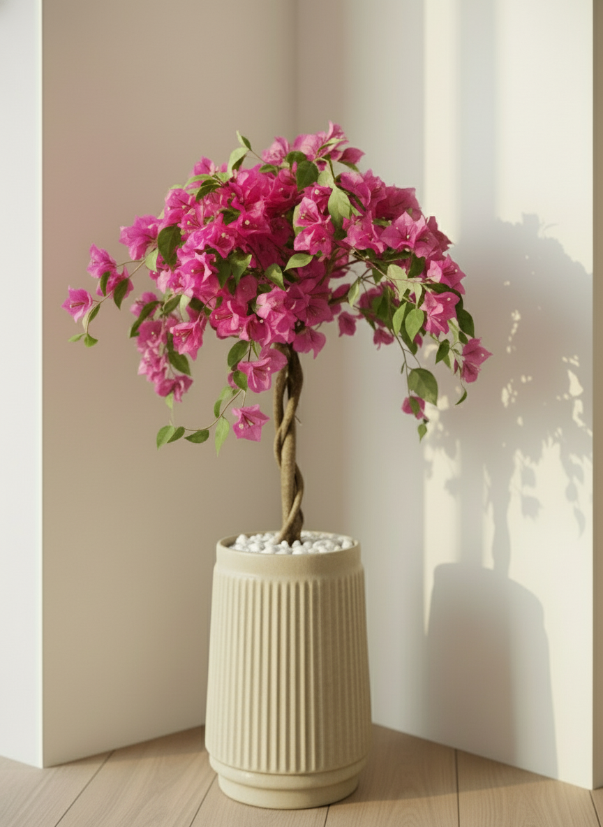 Artificial Purple Bougainvillea Plant - 3 Feet