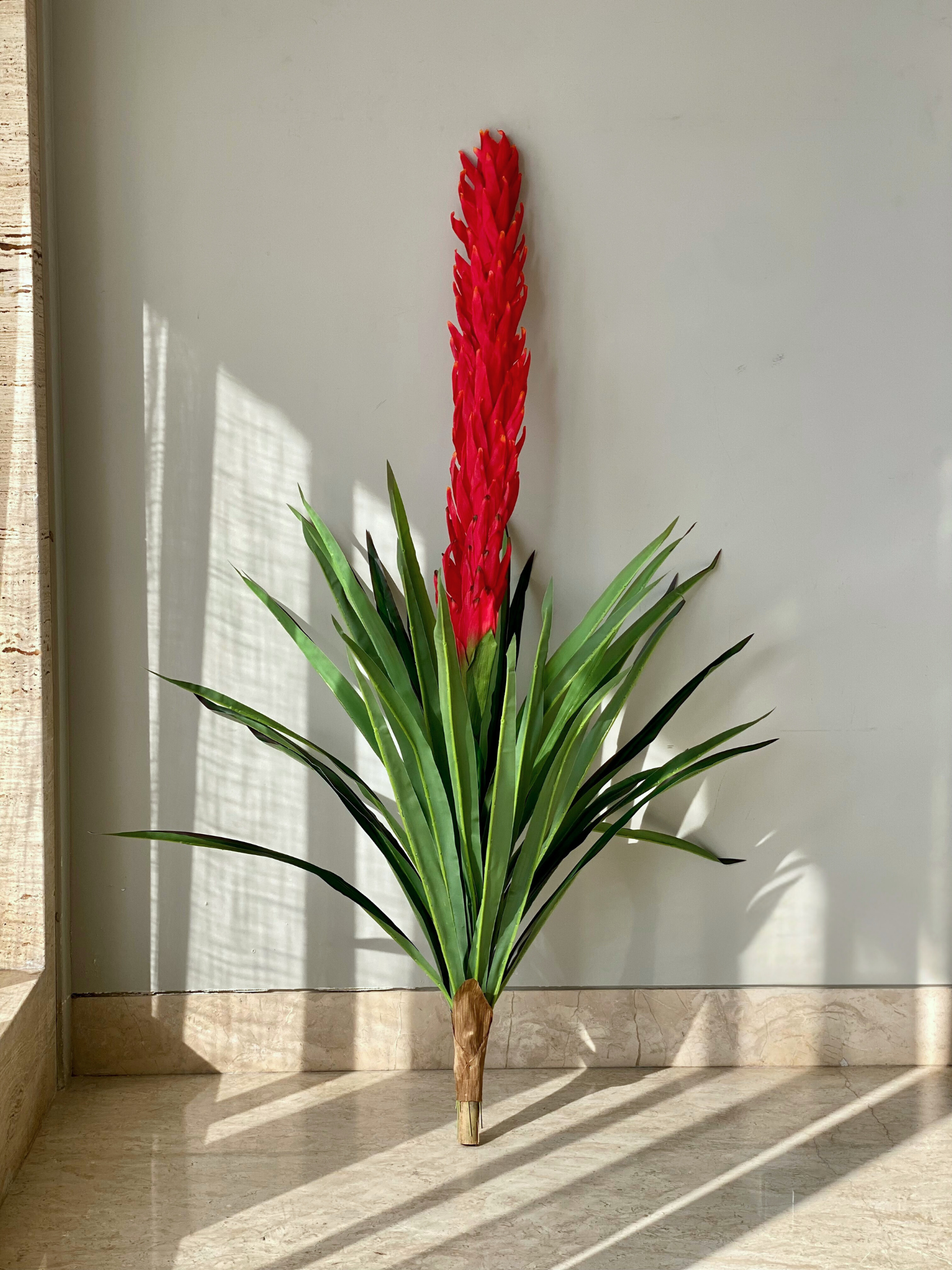 Artificial Red Dragon Flower Plant - 4 Feet