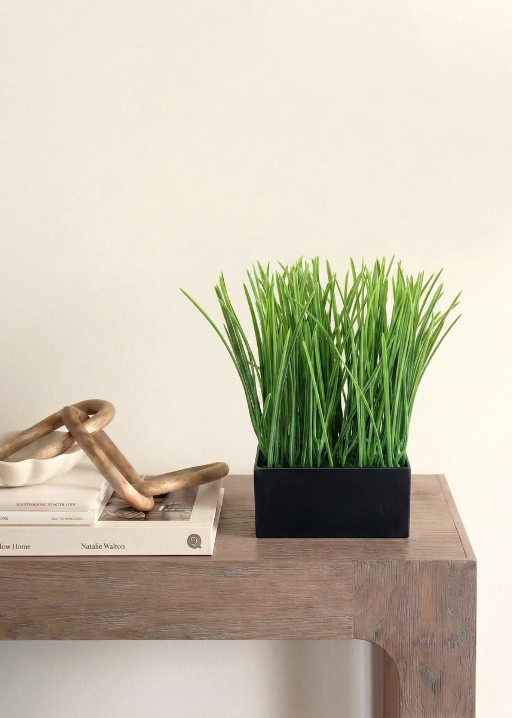 Artficial Grass Plant (Black Pot)