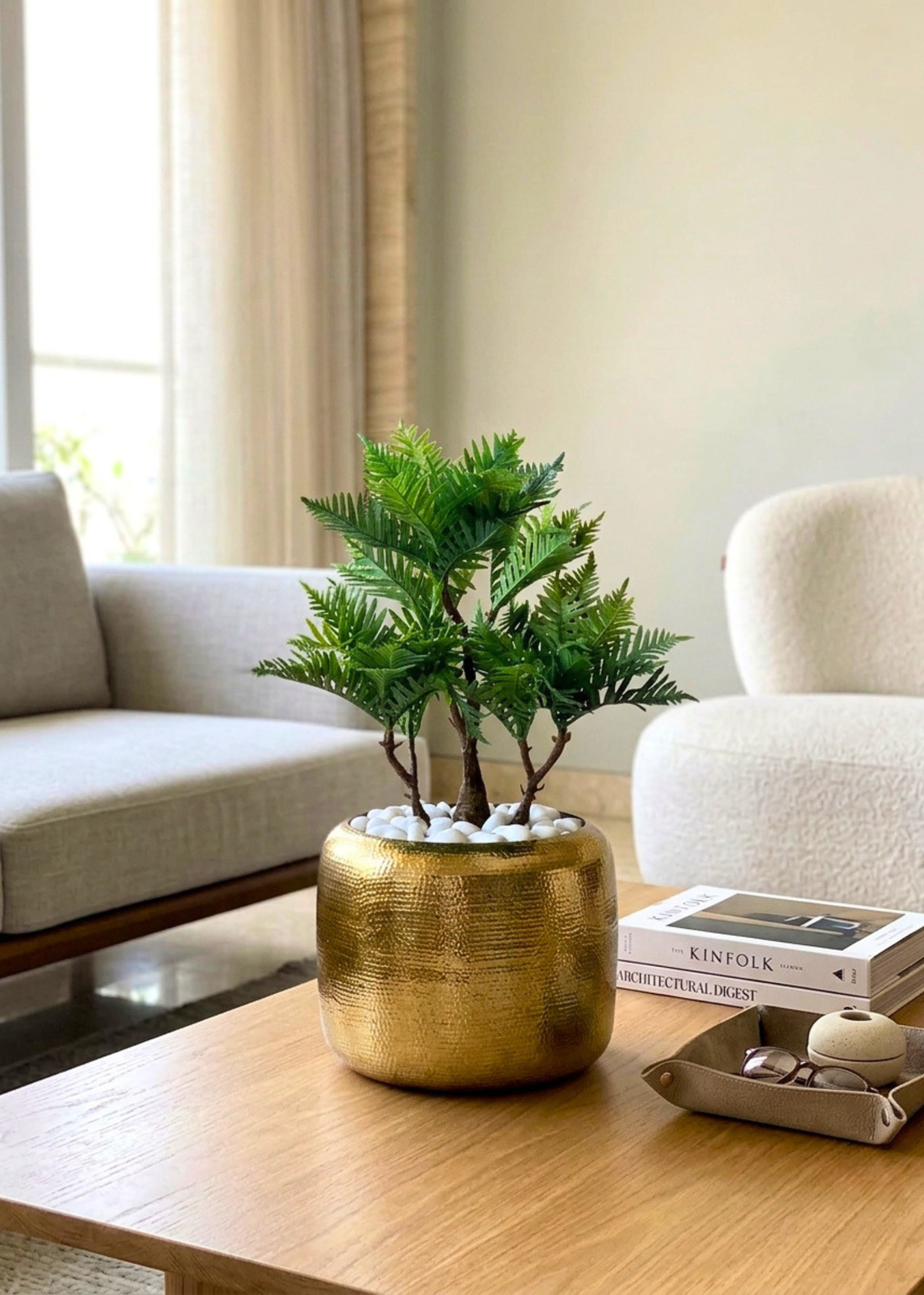 Artificial Palm Bonsai Plant - 2 Feet