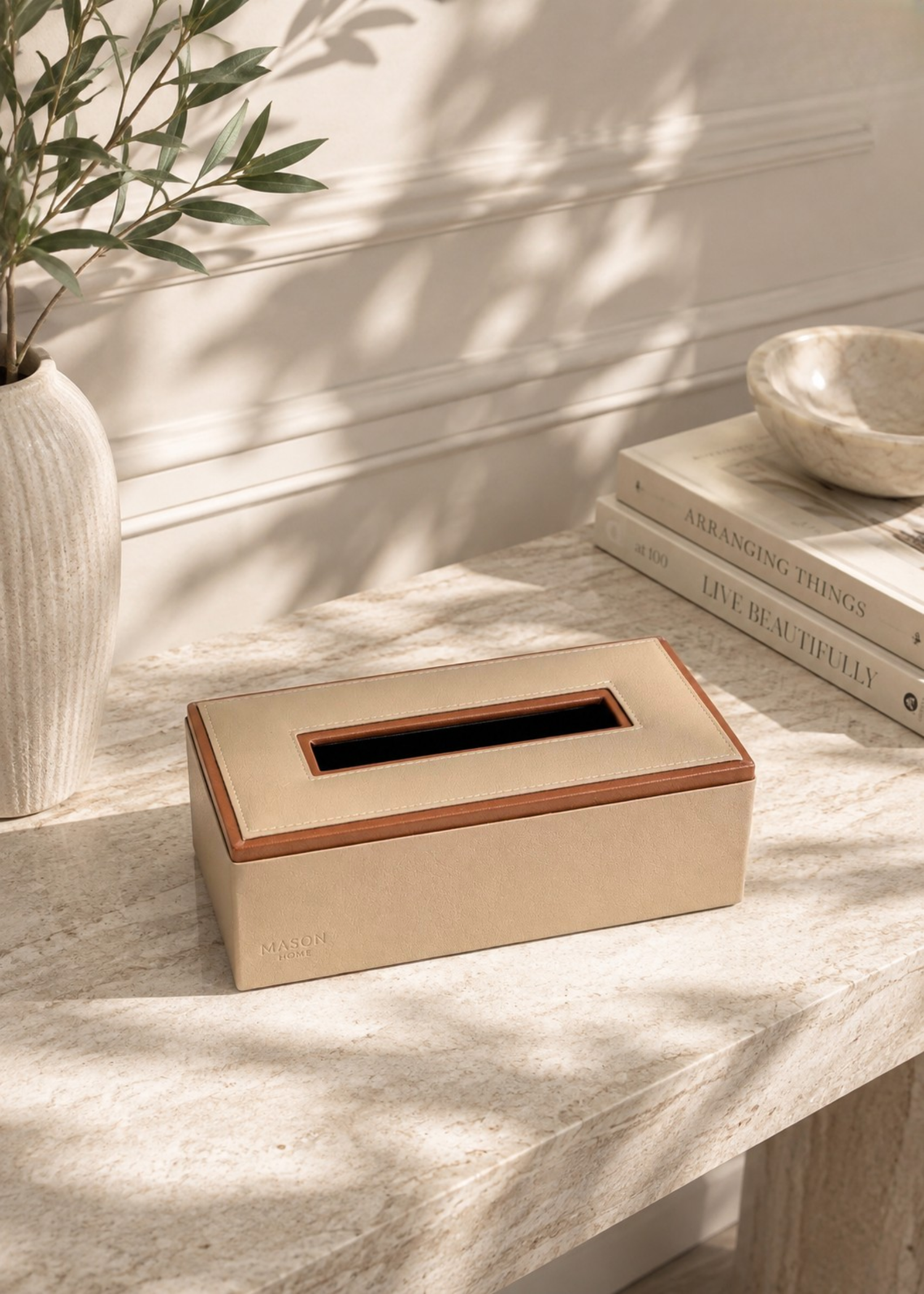 Naples Taupe Tissue Box