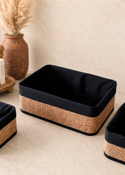 Kairo Baskets -  Black &amp; Brown (Set of 3)