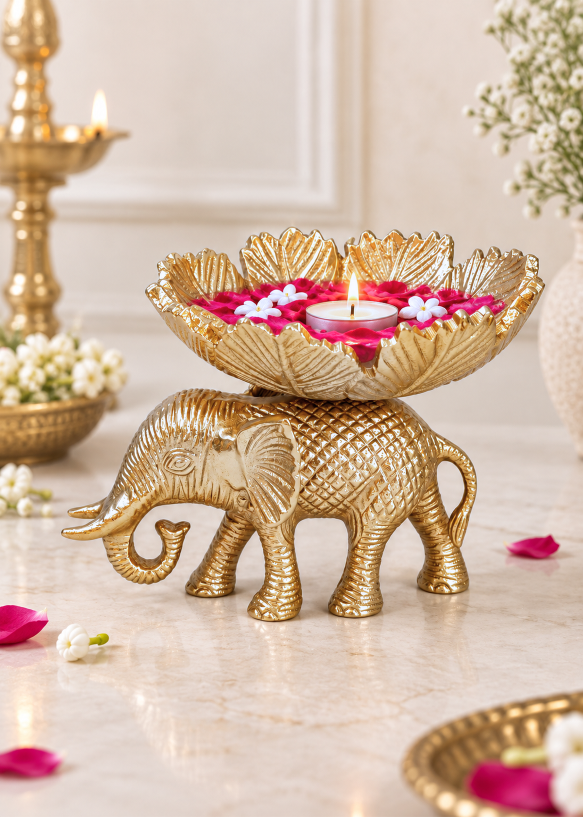 Heritage Elephant Gold Urli