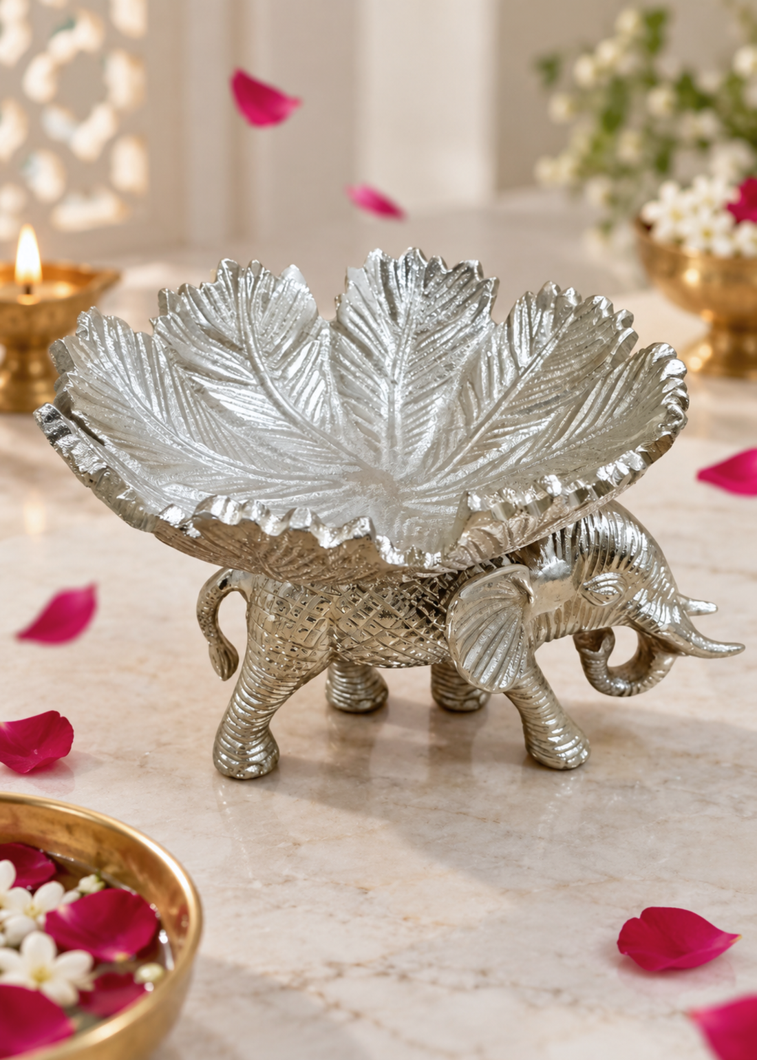 Heritage Elephant Silver Urli