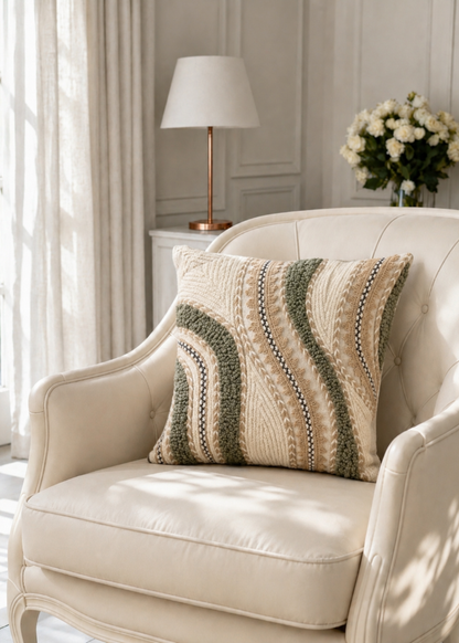 Moss Wave Cushion Cover
