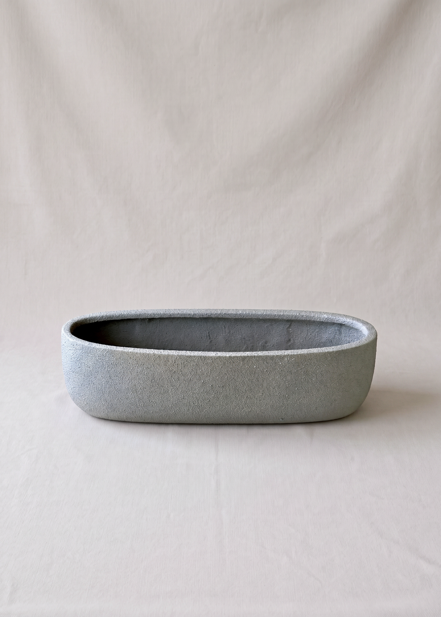Cove Rectangle Planters - Light Grey