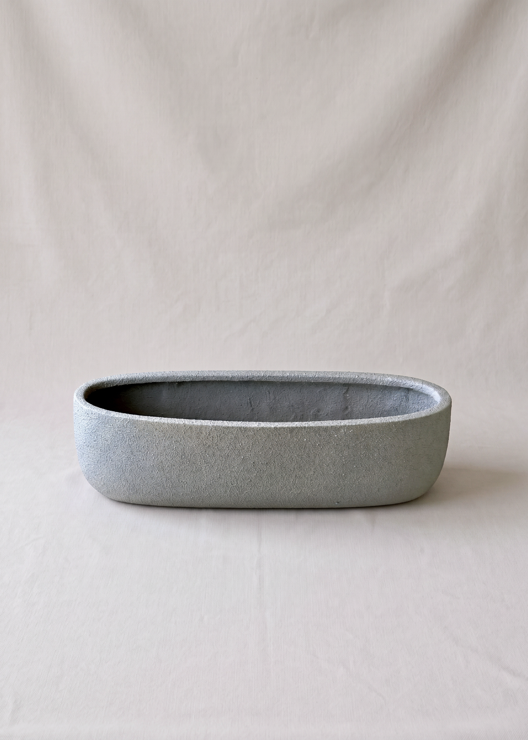 Cove Rectangle Planters - Light Grey