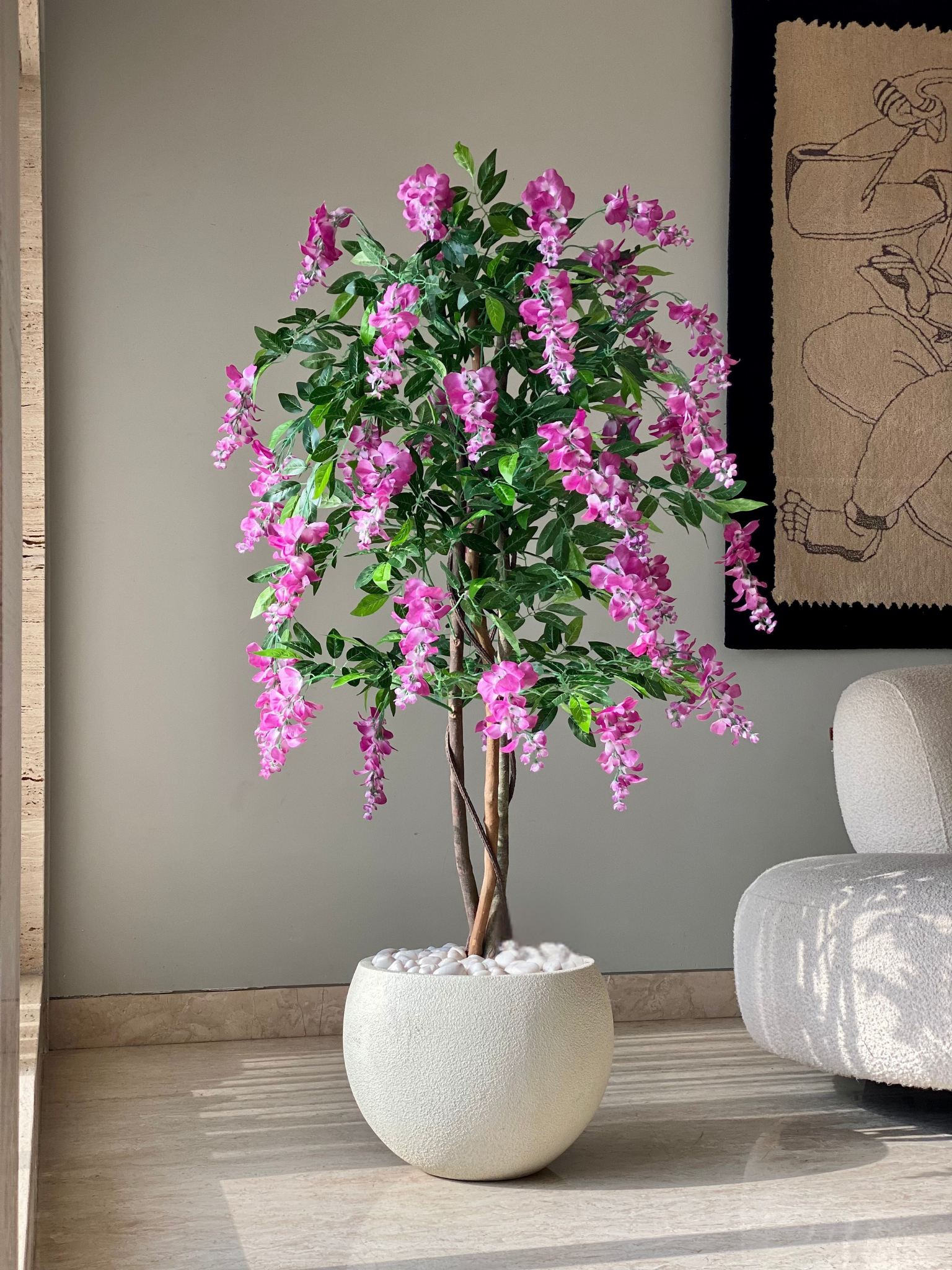 Artificial Sweet Pea Blush Pink Plant - 5.5 Feet