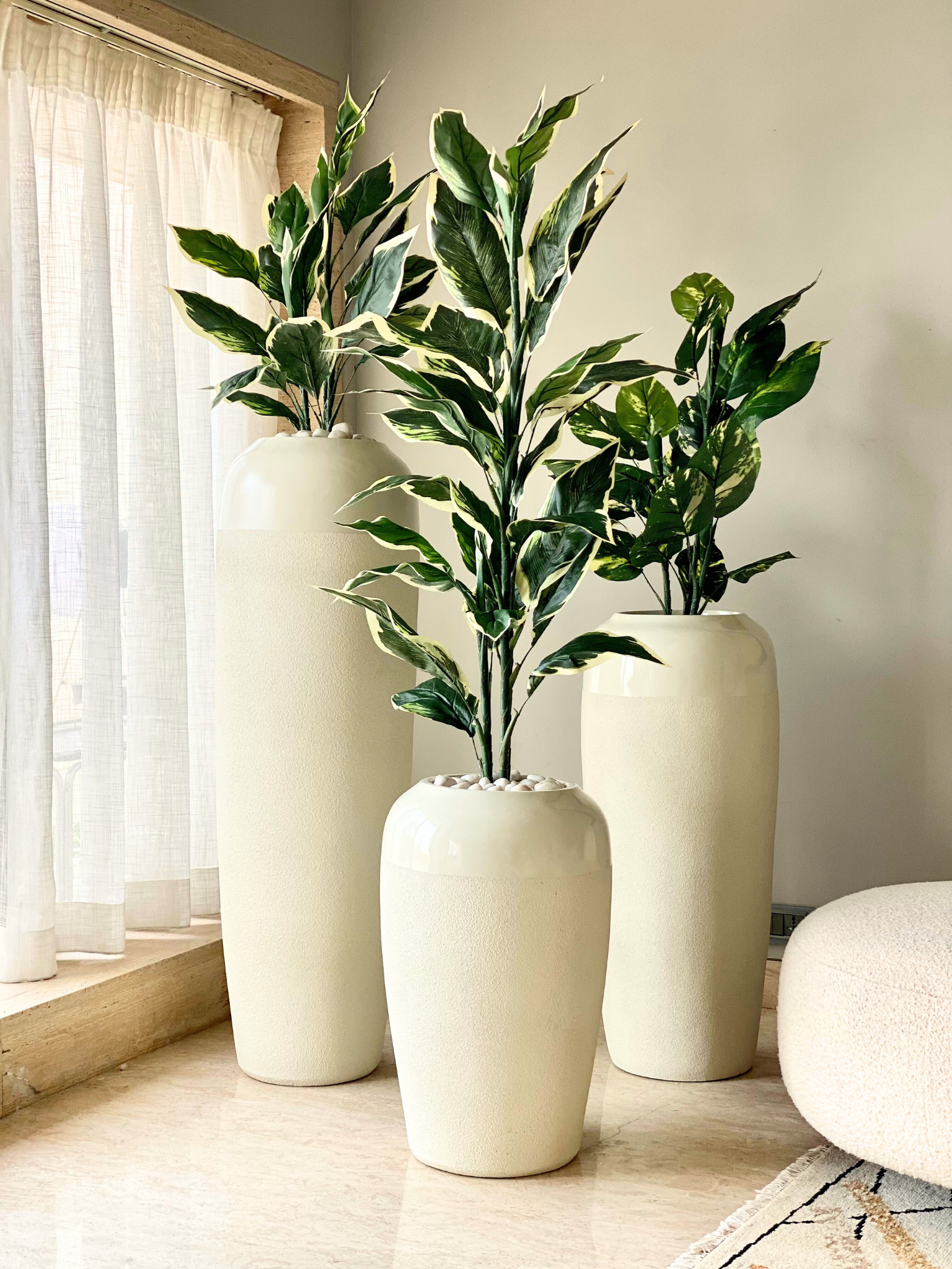 Luxe Prado Planters - Ivory