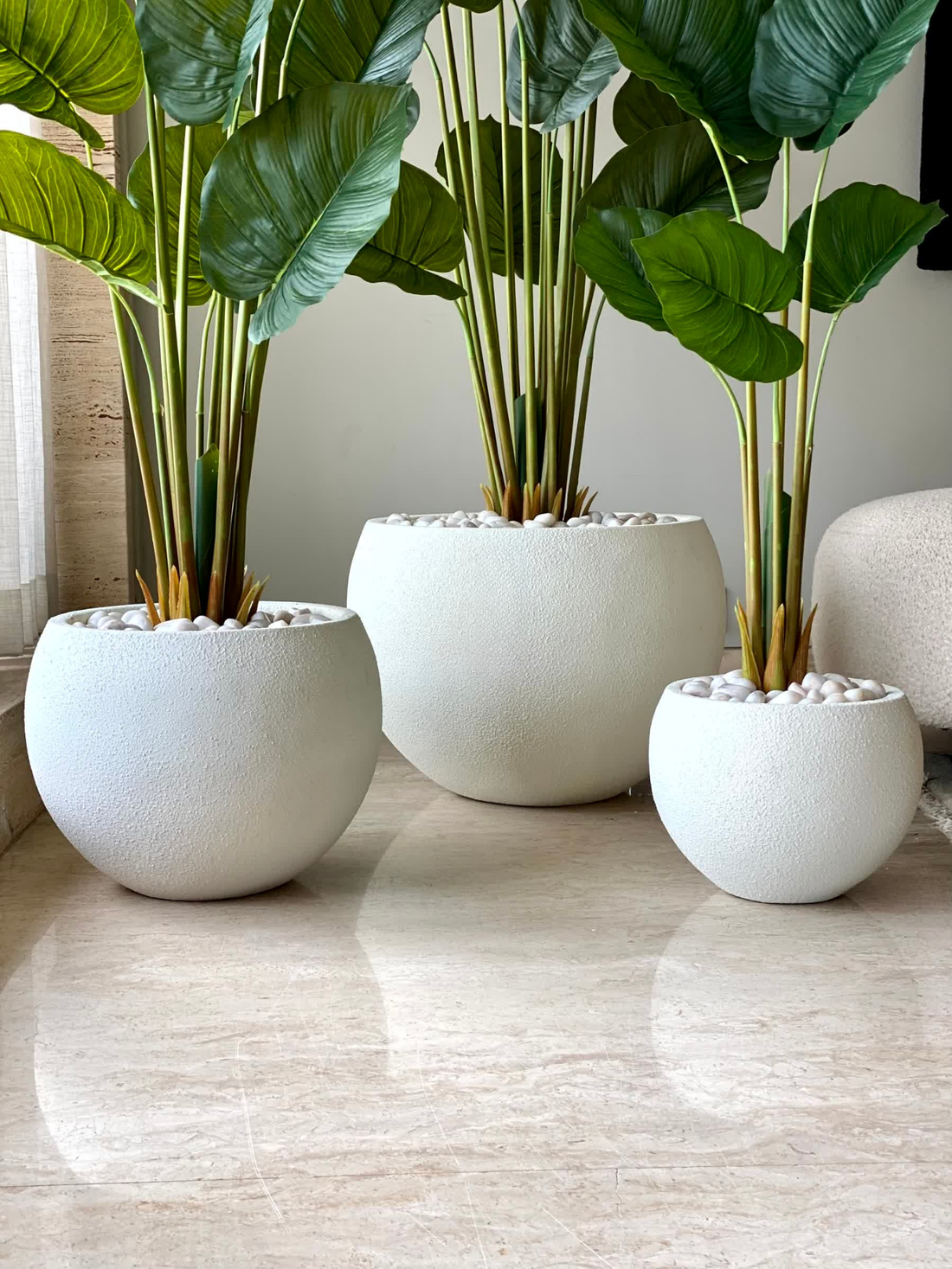 Lithos Planters - Chalk White