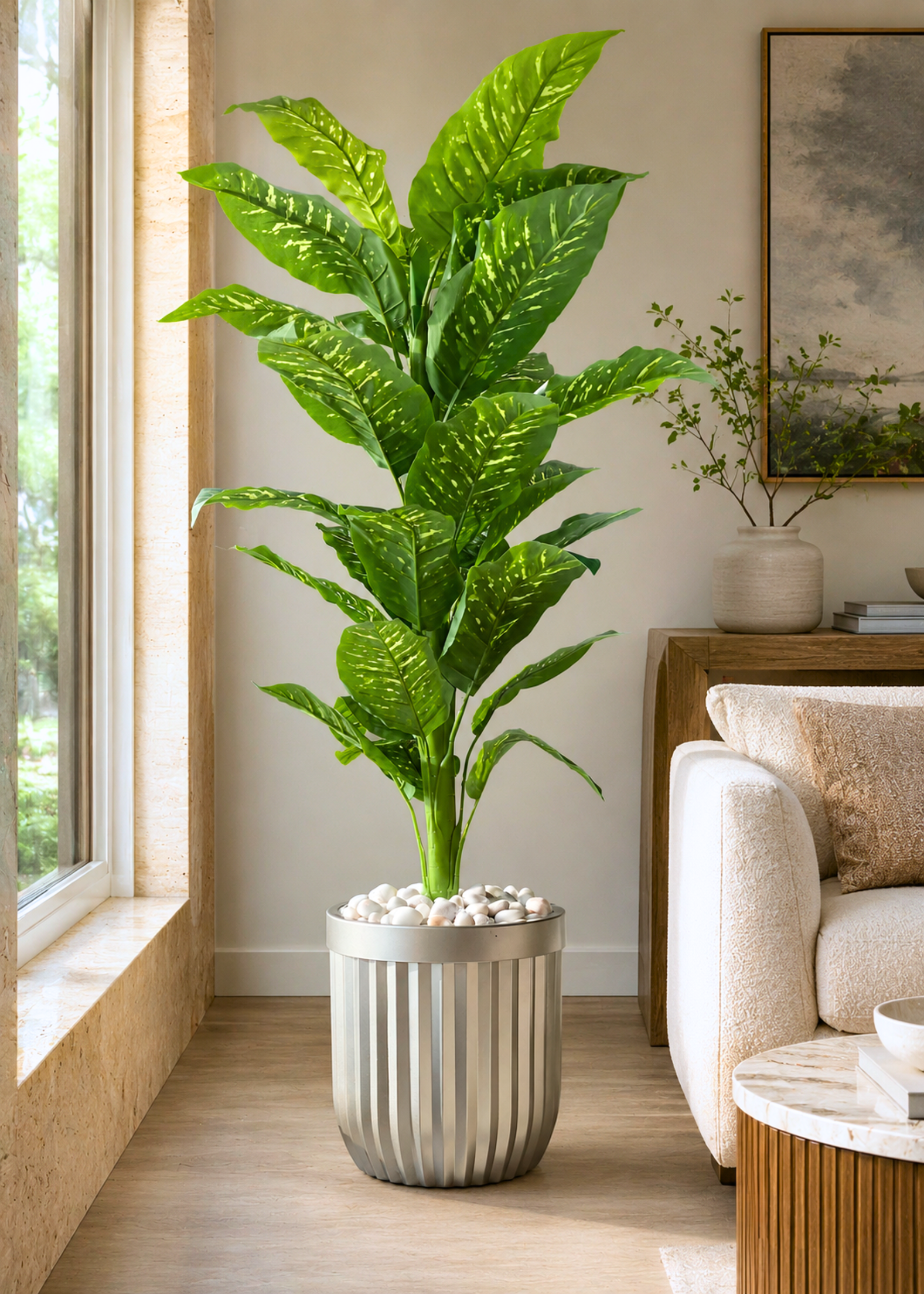 Grove Metallic Grey Planters