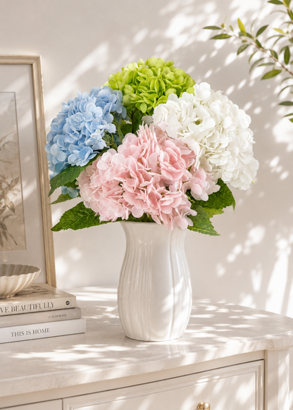 Artificial Hydrangea Flower Bunch – Fresh Green