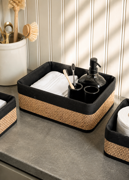 Kairo Baskets -  Black &amp; Brown (Set of 3)