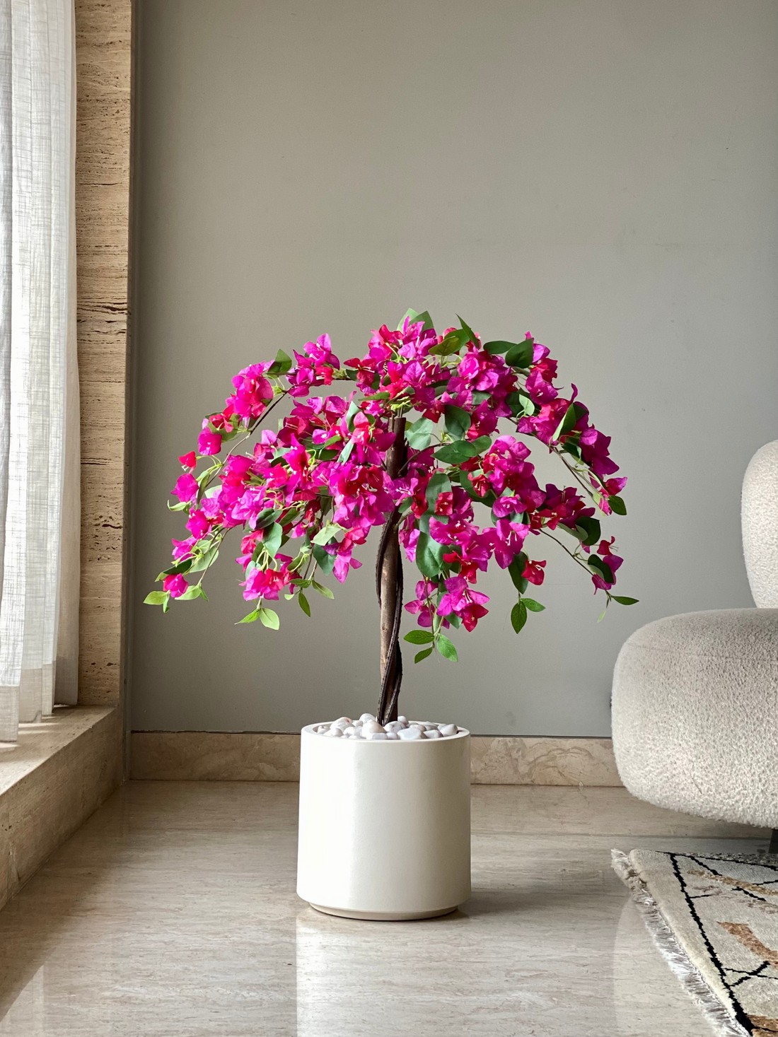Artificial Pink Bougainvillea Plant - 3.5 Feet
