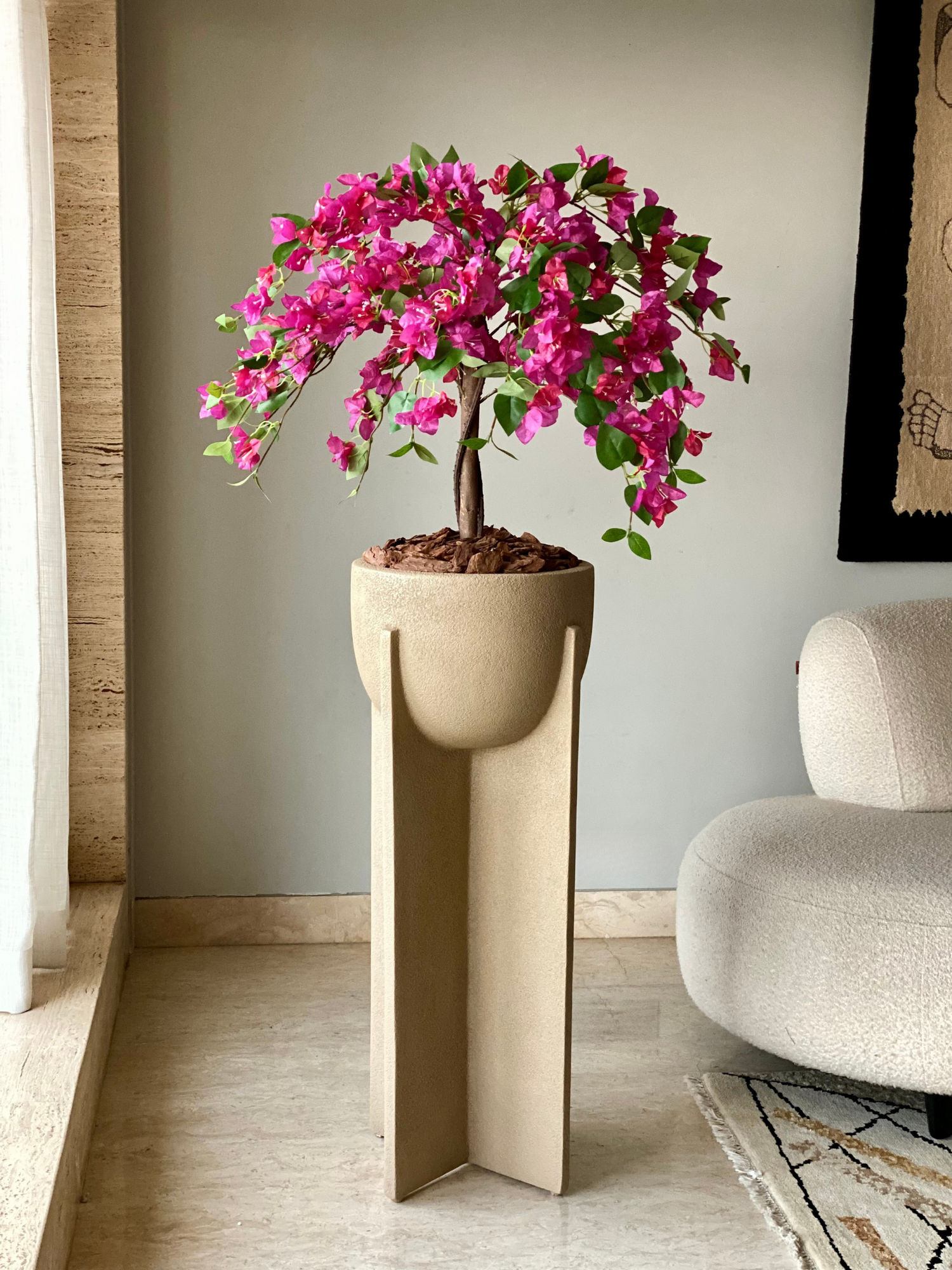 Artificial Pink Bougainvillea Plant - 3.5 Feet