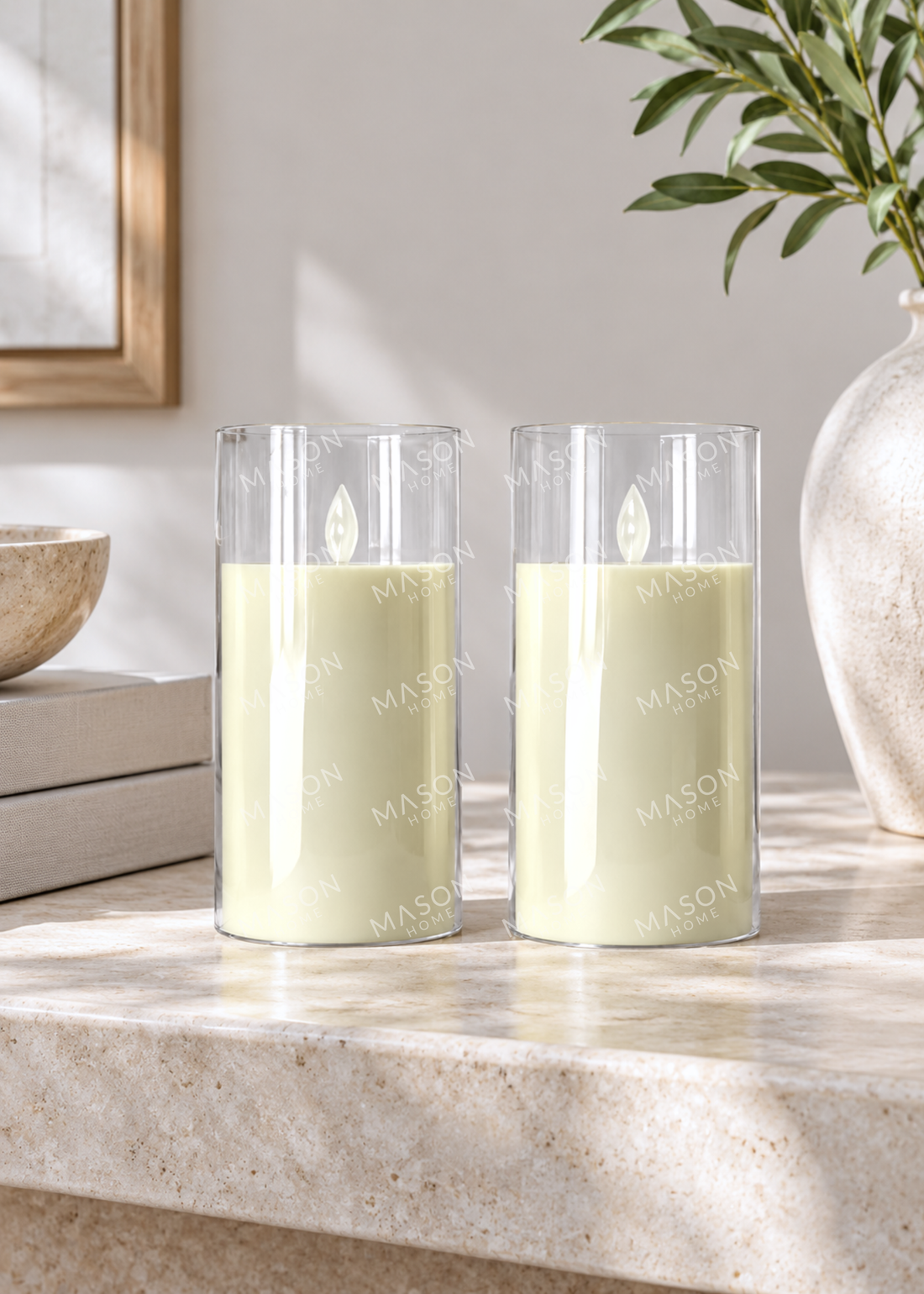Glow LED Candle - Medium (Set 2)
