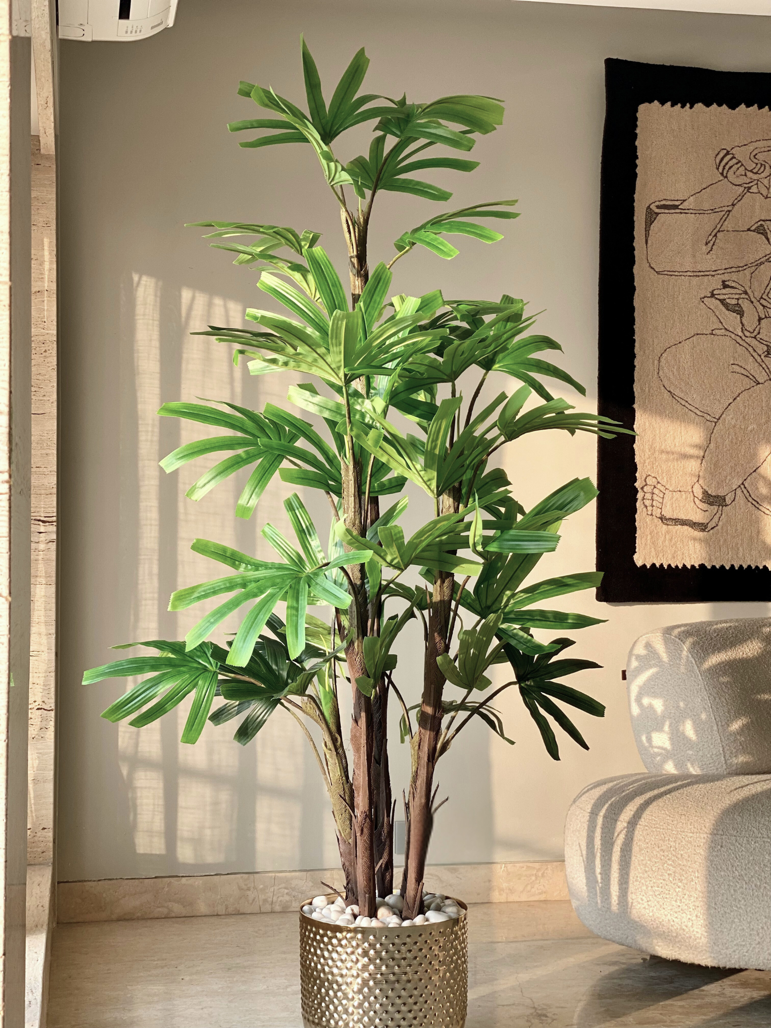 Artificial Dense Rhapis Palm  Plant - 6 Feet