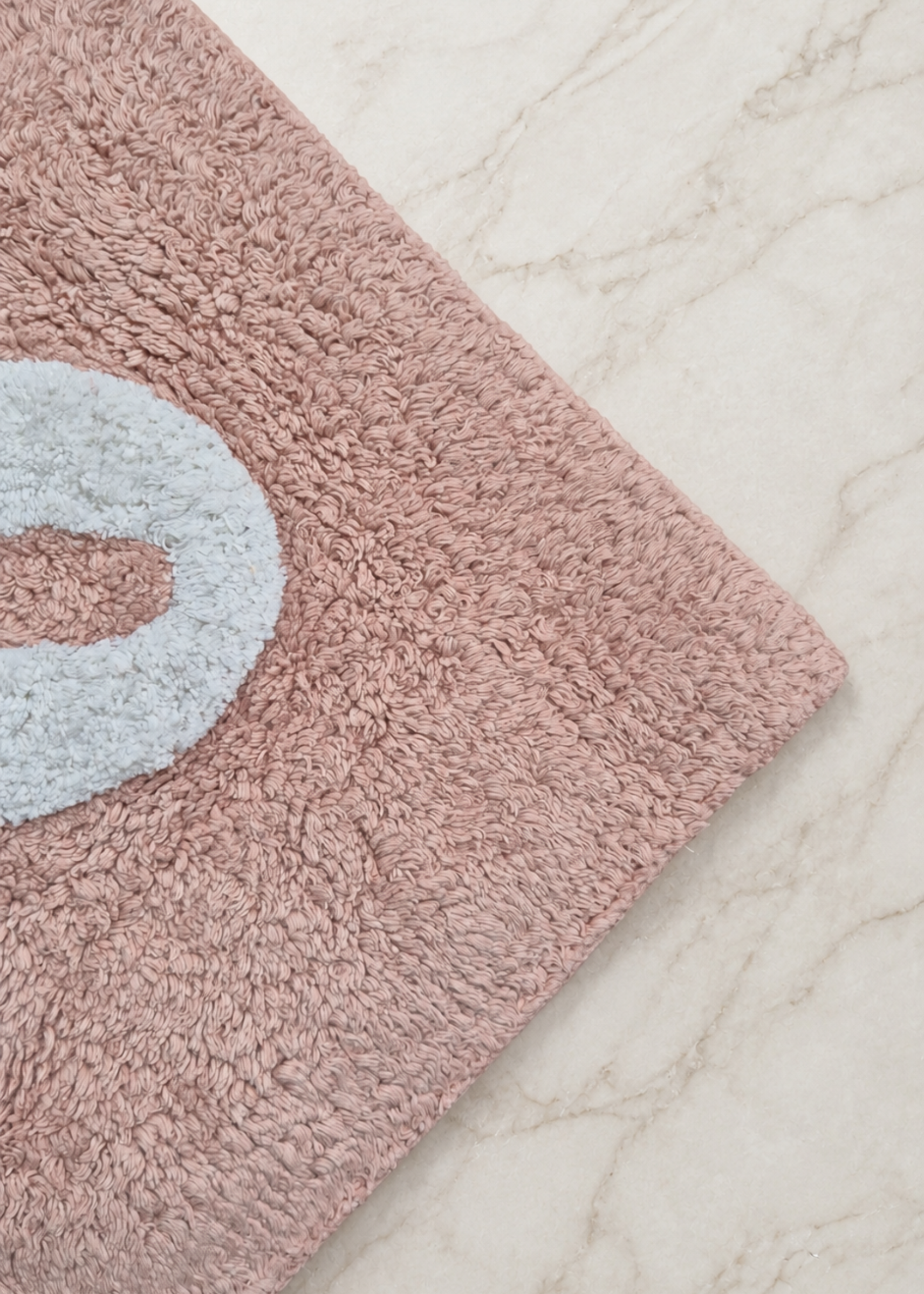 Bella Bow Anti Slip - Tufted - Cotton Bath Mat - Pink - 60 x 40 cm