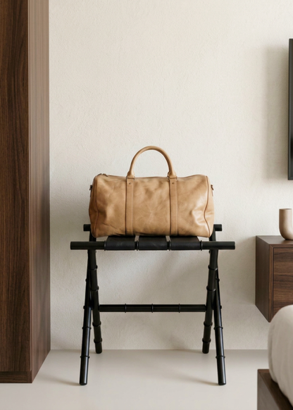 Naples Black Foldable Luggage Rack