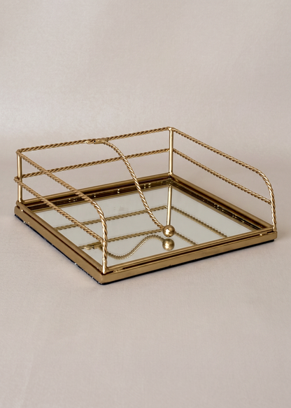 Braided Gold Tisue Holder
