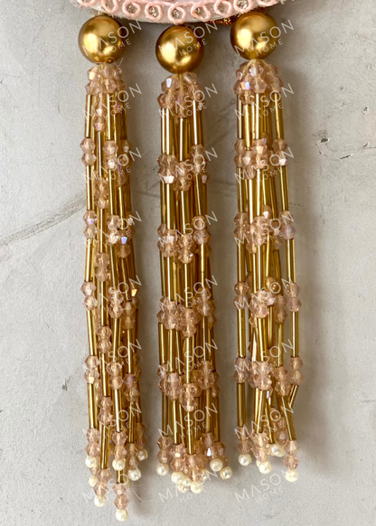Festive Golden Pearl Shubh Labh - Set of 2