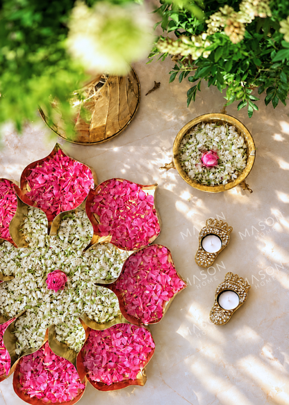 Festive Padma Jyot Tealight Holder - Set of 2