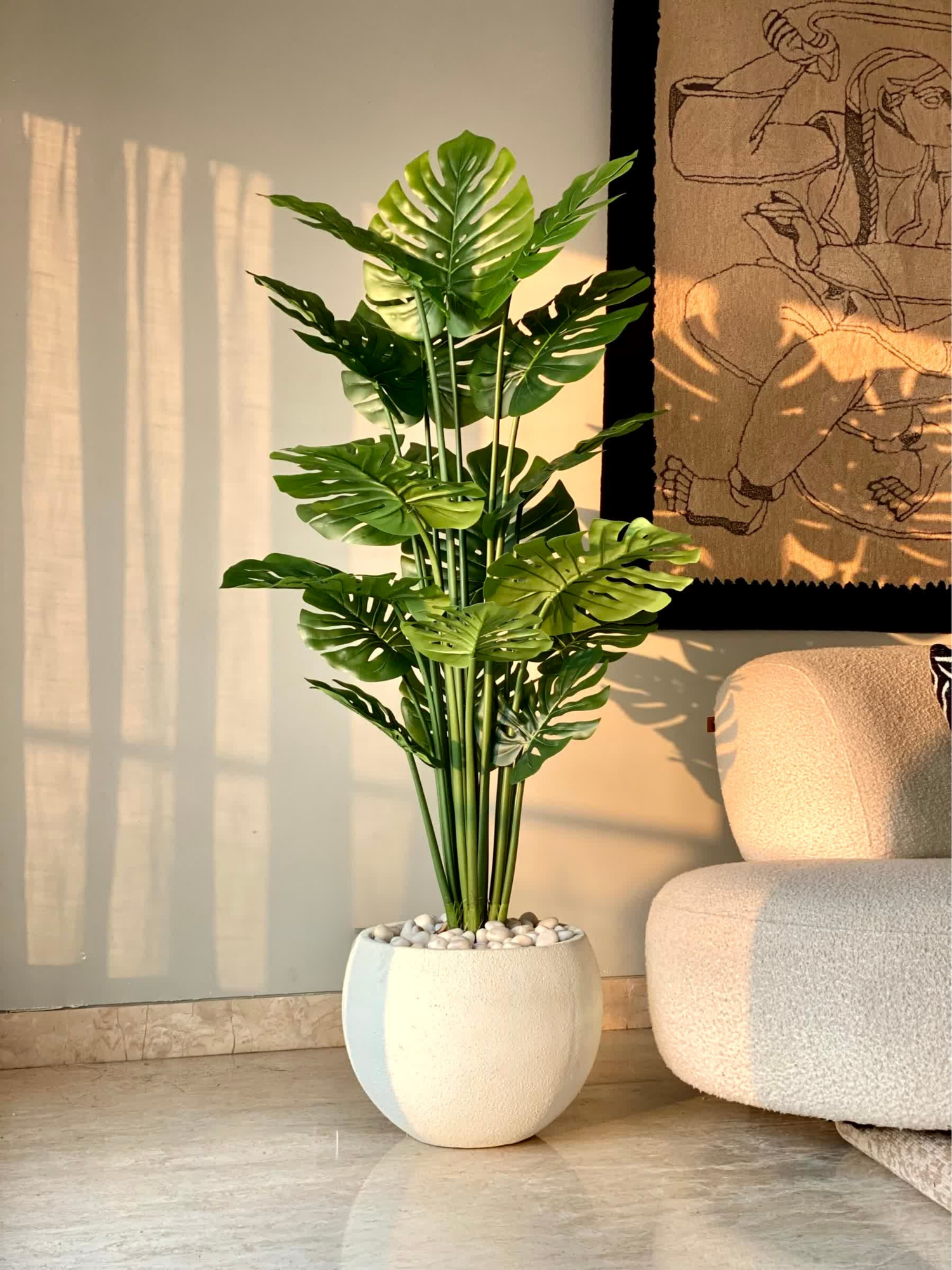 Artificial Tropical Monstera Plant - 5 Feet