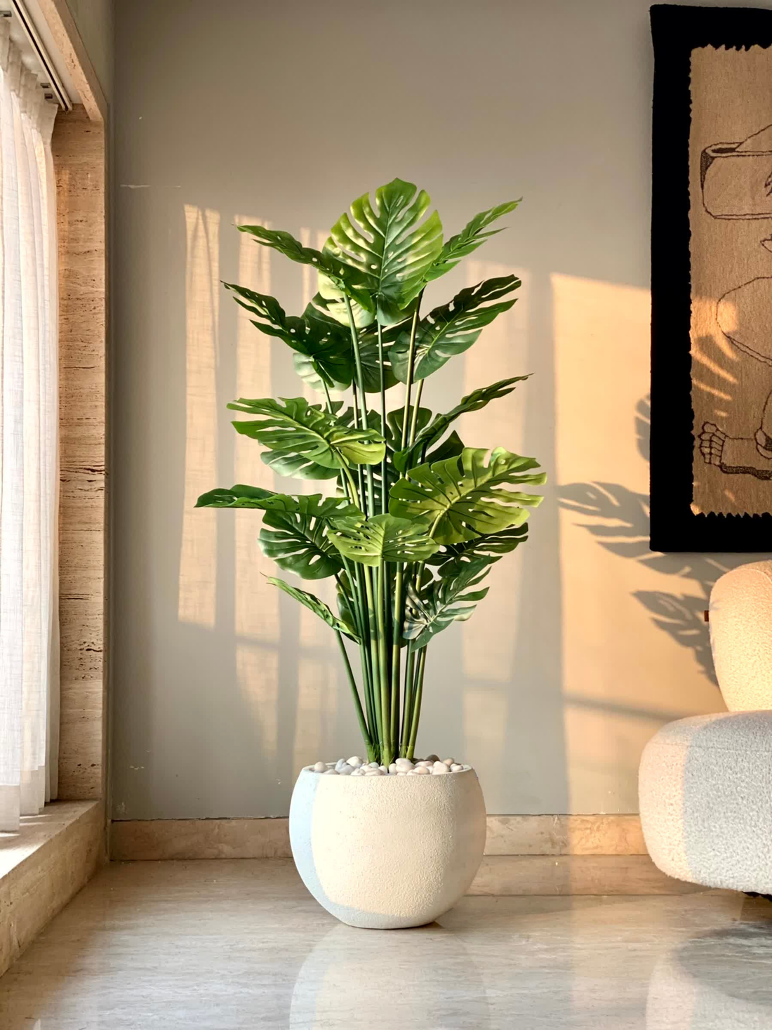 Artificial Tropical Monstera Plant - 5 Feet