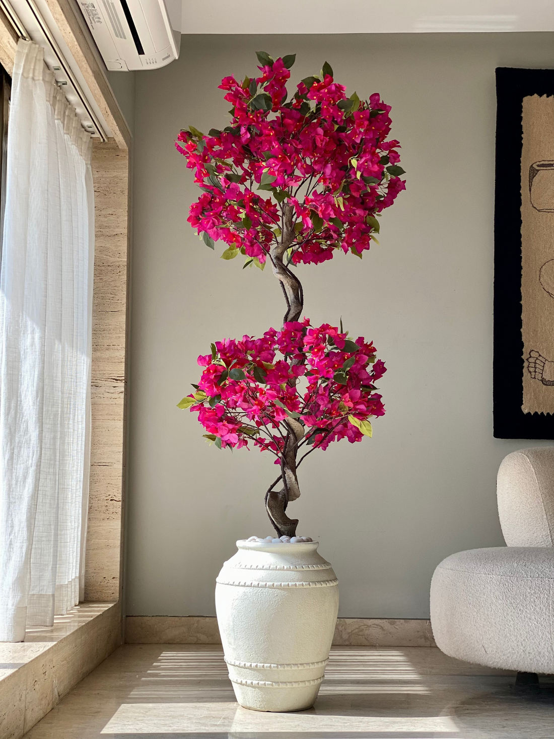 Artificial Fuschia Pink Bougainvillea Plant - 6 Feet