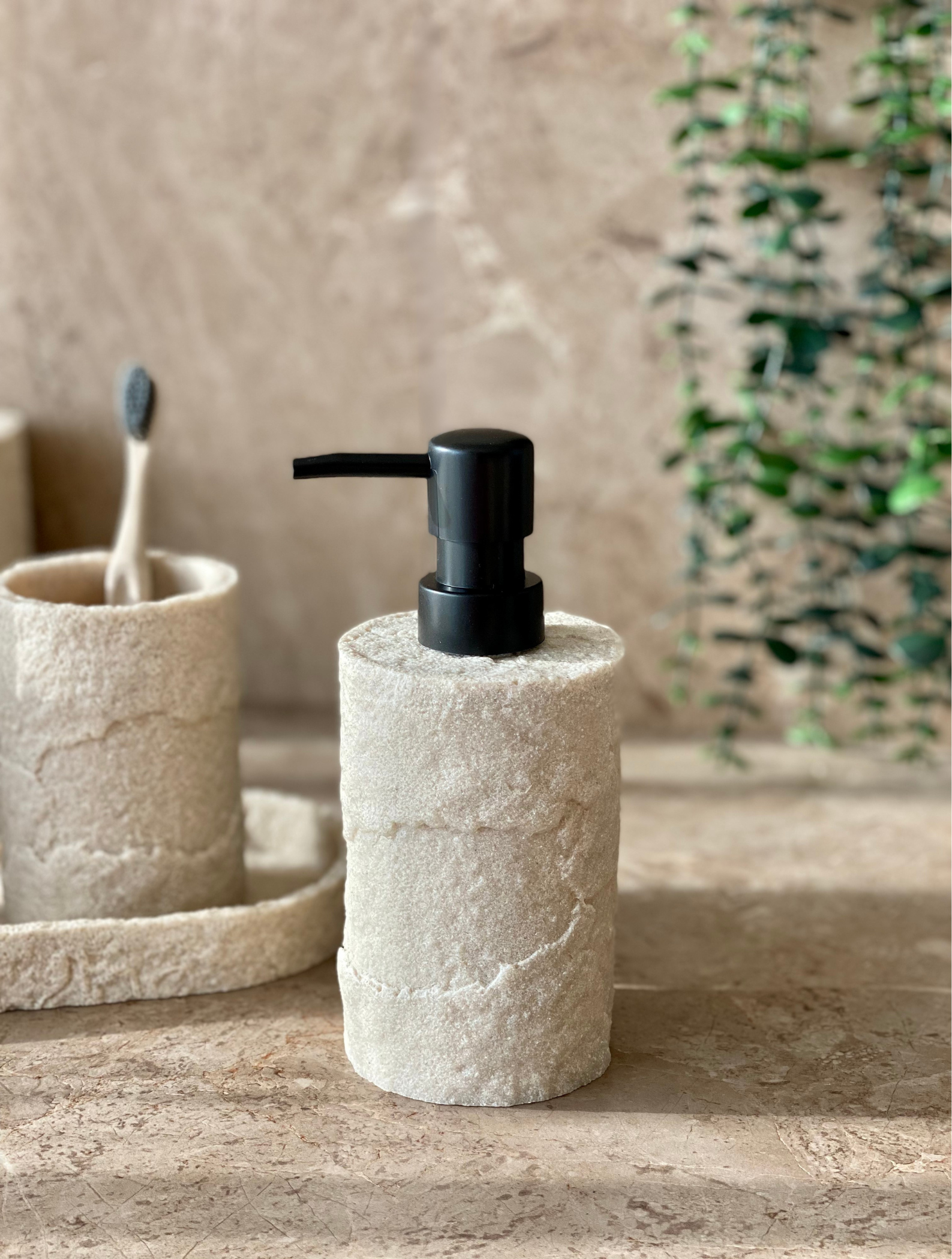 Fossil Bathroom Set - Beige (Set of 3)