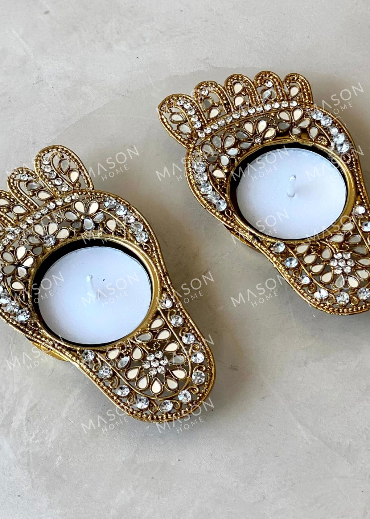 Festive Padma Jyot Tealight Holder - Set of 2