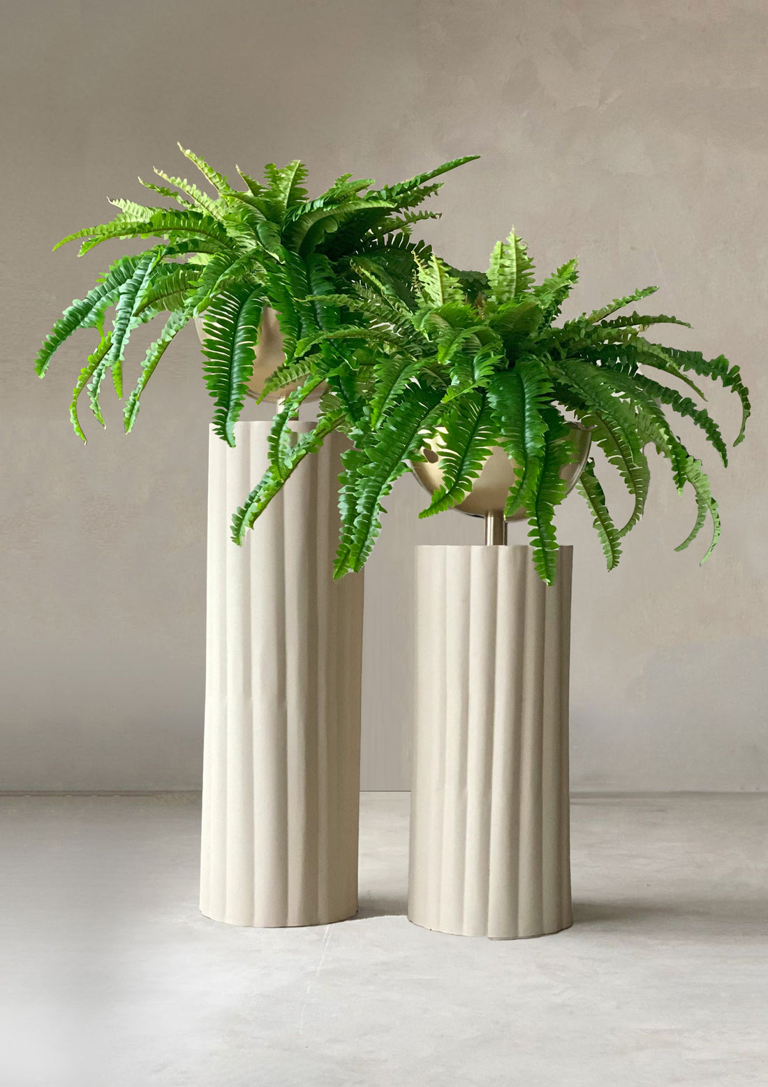 Sabi Fluted Planters - Beige