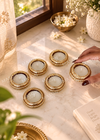 Lumina Gold Tealight Holder - Set of 6