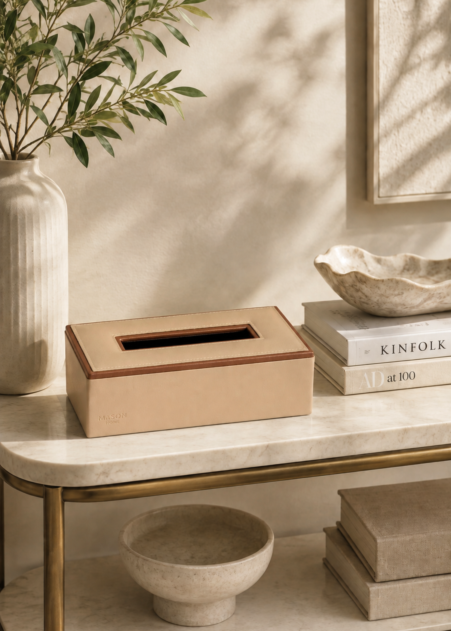 Naples Taupe Tissue Box