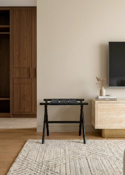 Naples Black Foldable Luggage Rack