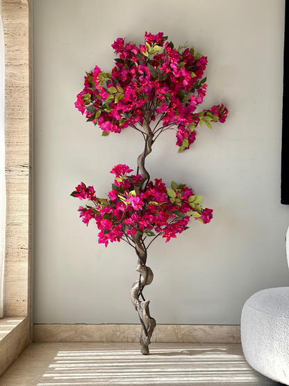 Artificial Fuschia Pink Bougainvillea Plant - 6 Feet