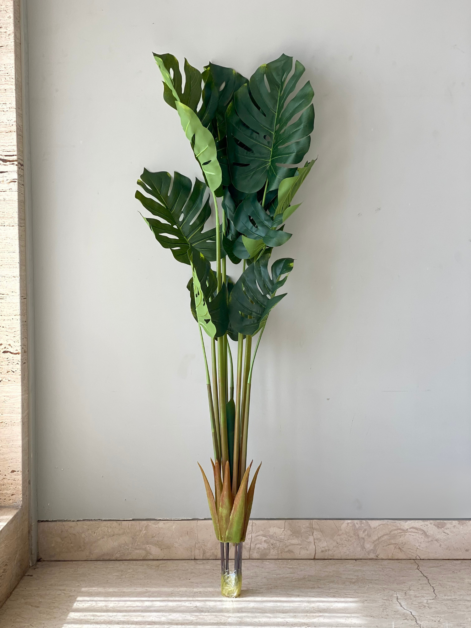 fake plants monstera Artificial Evergreen Monstera Plant