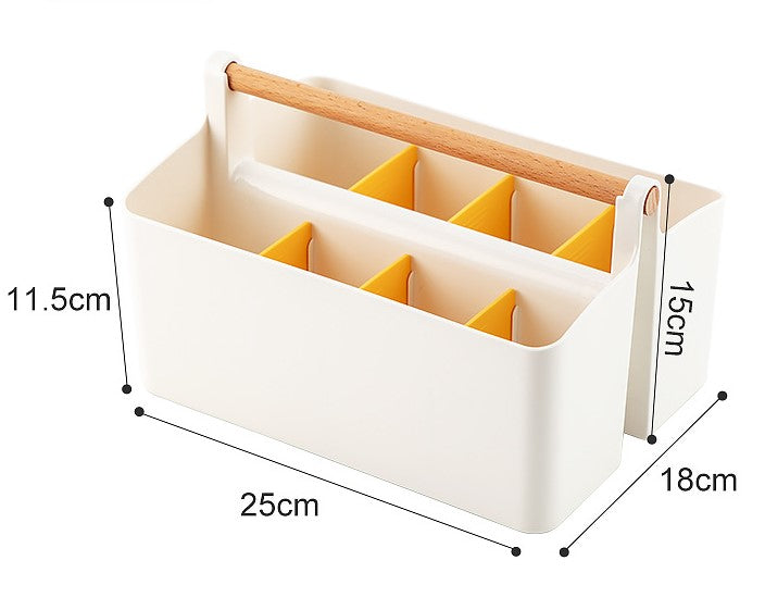 Storage Caddy with Adjustable Dividers - Pink