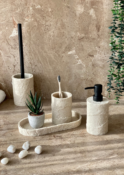 Fossil Bathroom Set - Beige (Set of 3)