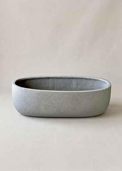 Cove Rectangle Planters - Light Grey