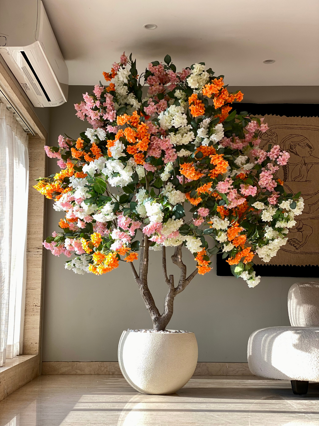 Artificial Radiant Blossom Plant - 8 Feet