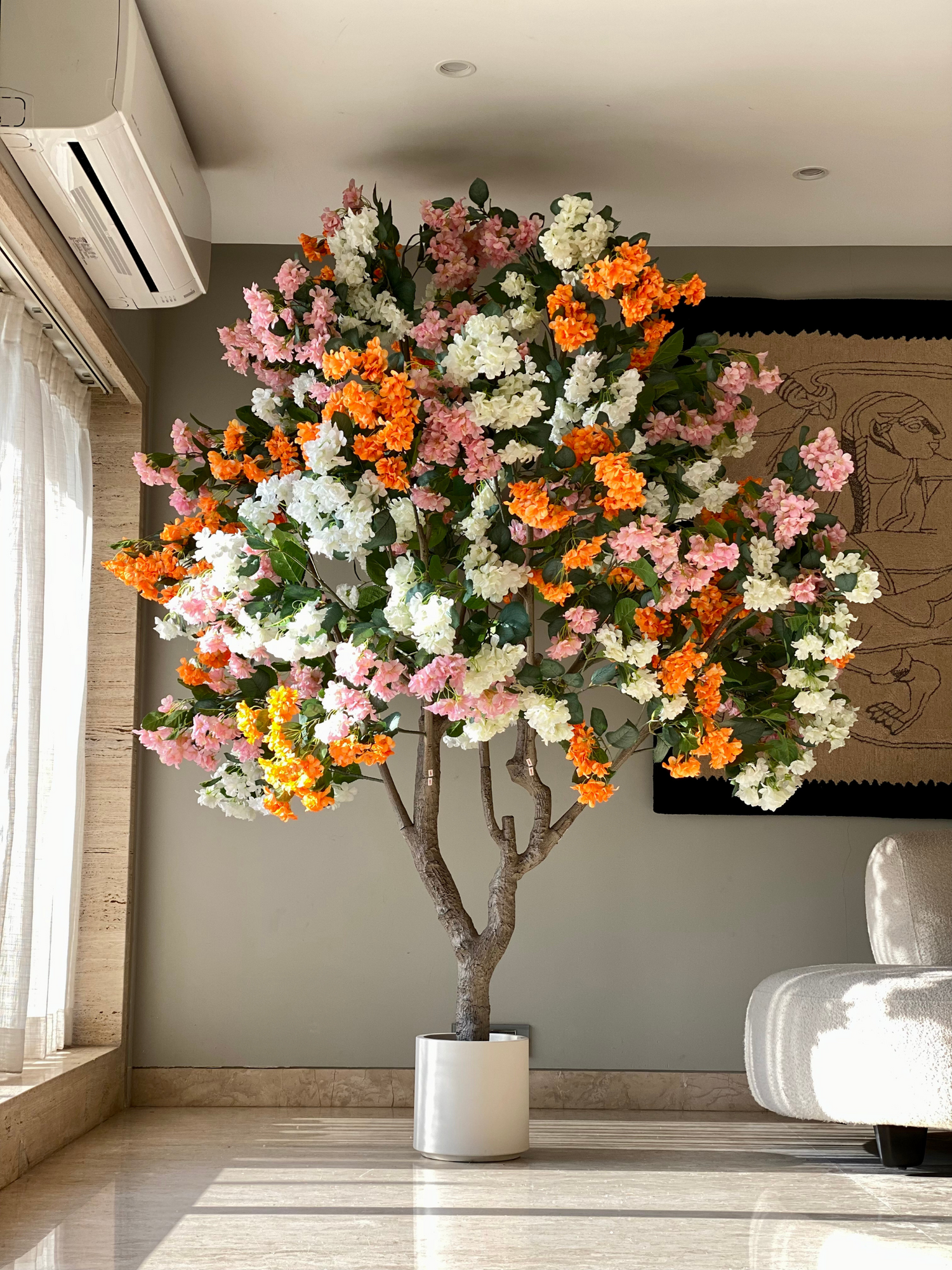 Artificial Radiant Blossom Plant - 8 Feet