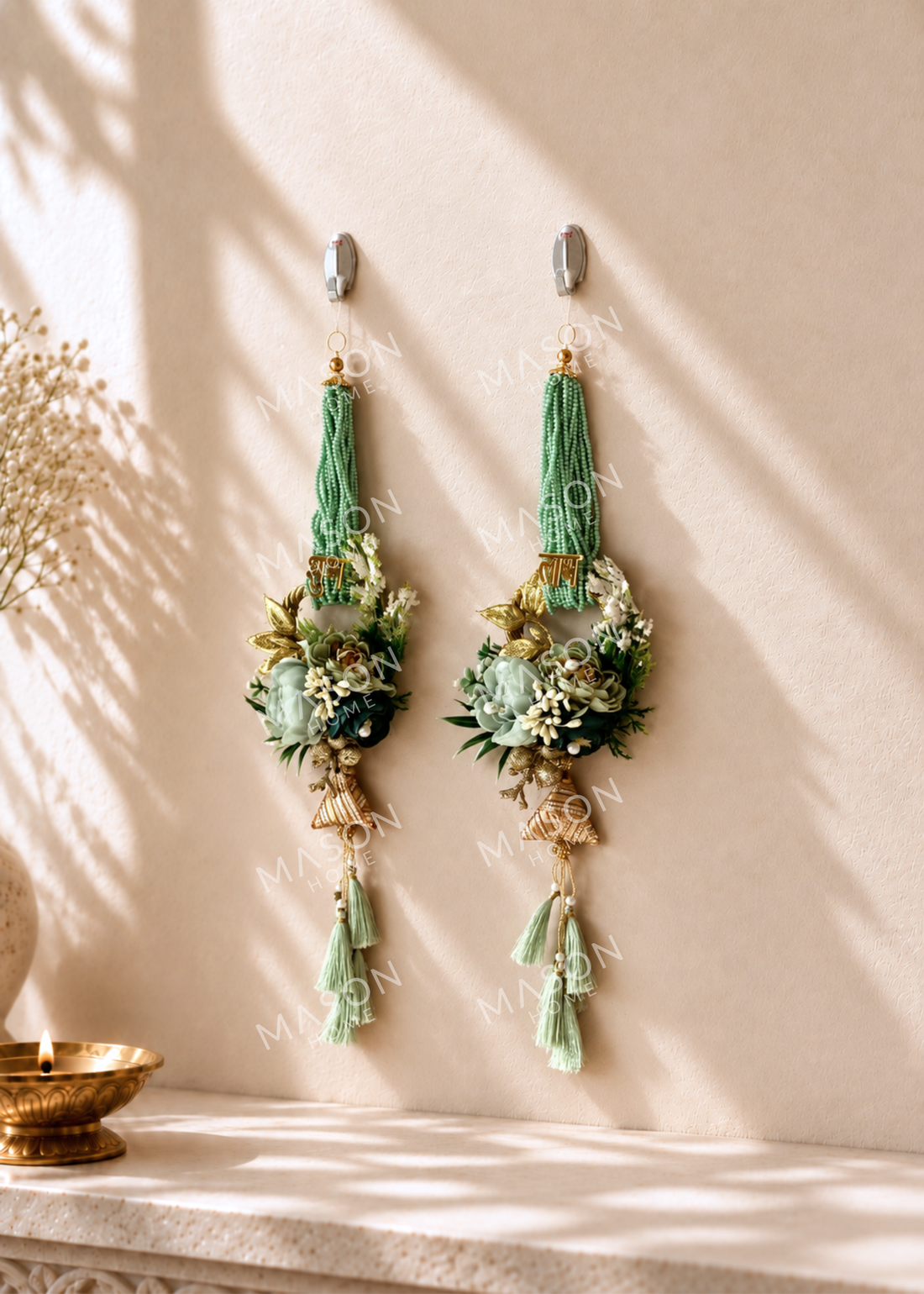 Festive Bead &amp; Bloom Shubh Labh - Set of 2