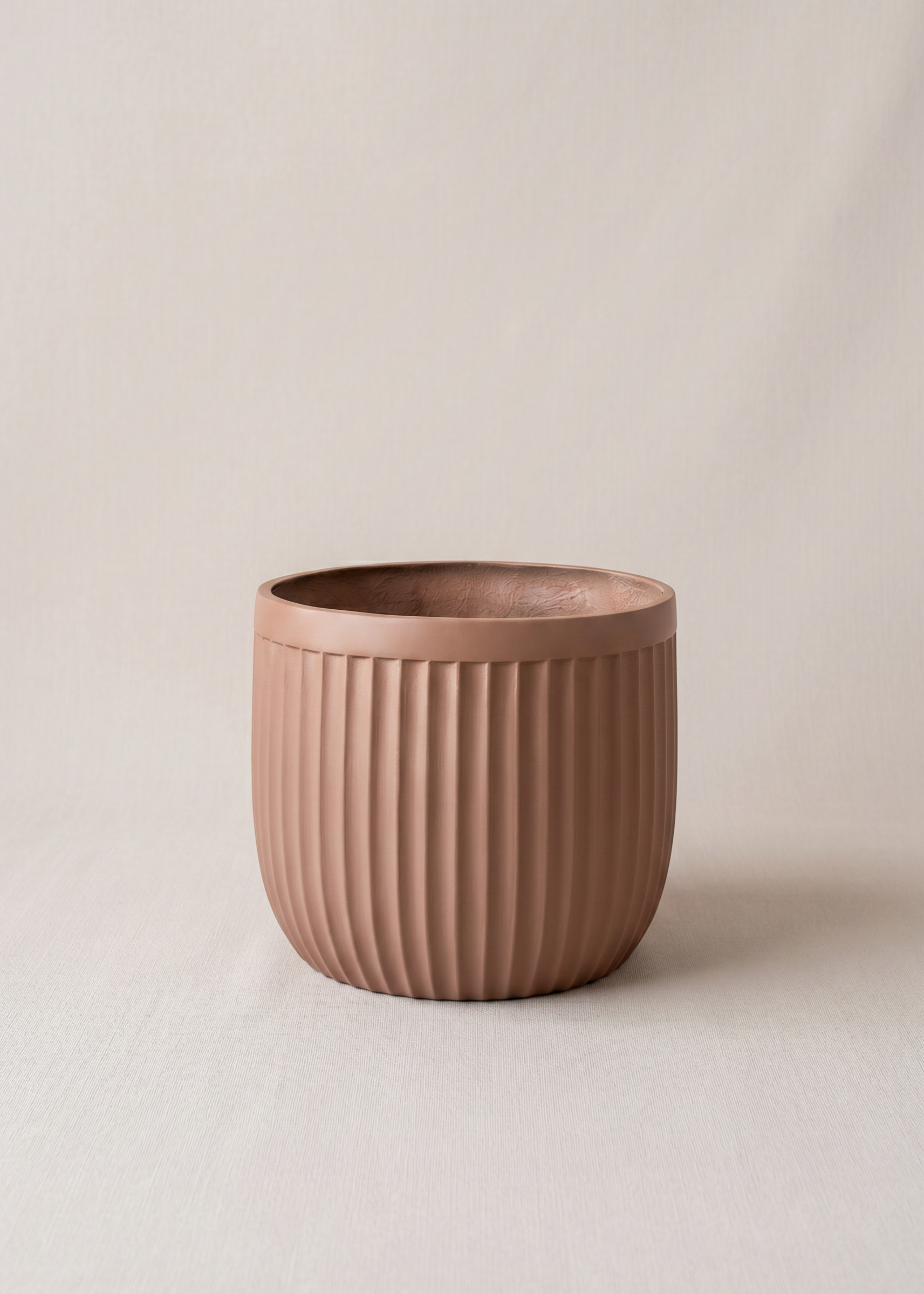 Valen Ribbed Planters - Terracotta Beige