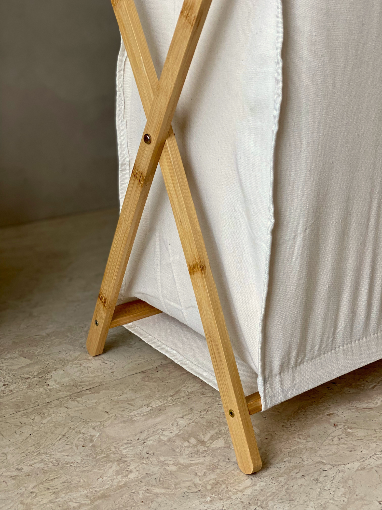Ermina Foldable Laundry Basket - White
