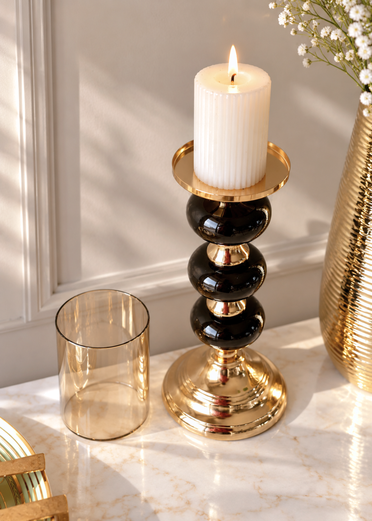 Mystic Large Candle Stand (Black)