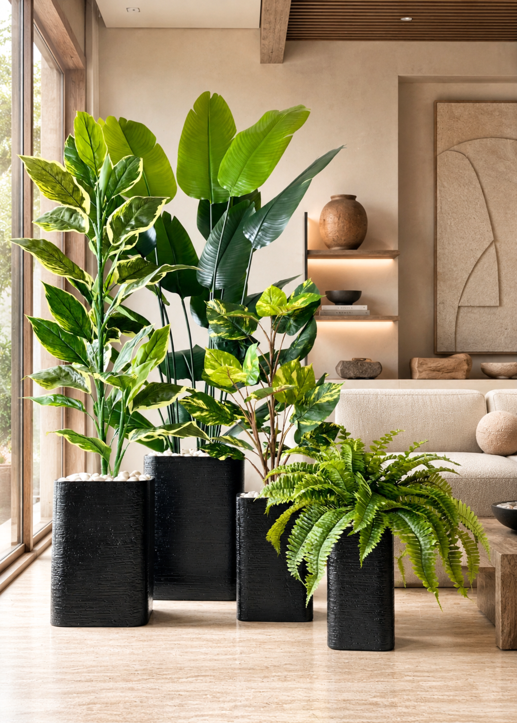 Hudson Square Planters - Black